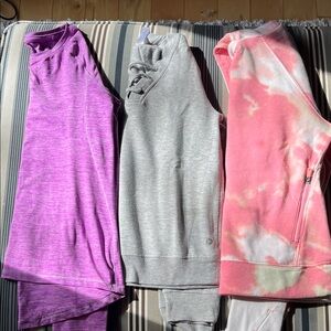 Girls sweatshirt bundle - gray - pink - purple size 10/12